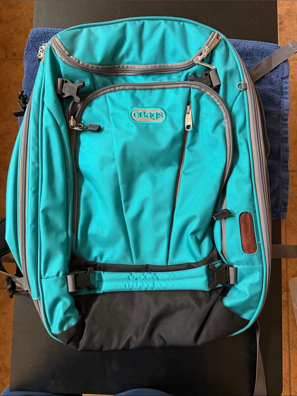 eBags Teal Travel Backpack for Men - Durable Everyday Carry